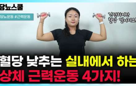 [당뇨스쿨] 집에서 하는 혈당 낮추는 상체 근력운동 4가지!